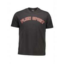 Plein Sport TShirt Kurzarm Rundhals Logo Print Schwarz, Größe XL