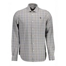 U.S. POLO Graues Polohemd mit Stickerei und französischem Kr, Größe M