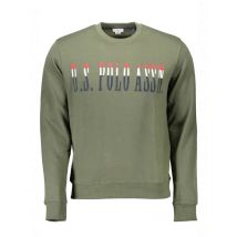 U.S. POLO US Polo Grünes Rundhals Sweatshirt mit Logo Print, Größe L