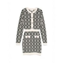 Elisabetta Franchi Herbst Winter Kleid Weiß Bunt 487540, Größe 40_IT