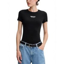 Tommy Hilfiger Damen Herbst TShirt Schwarz Rundhals 487919, Größe XS