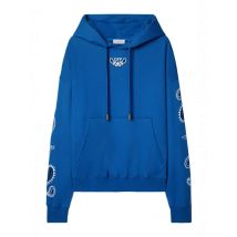 Off-White Offwhite Herren Fleece Hoodie Azurblau HerbstWinte, Größe M