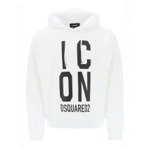 Dsquared Herren Fleece Hoodie Weiß Herbst Winter Sweatshirt, Größe XS