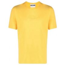 Moschino Herren TShirt Gelb Kurzarm Rundhals Sommer Edition, Größe 48_IT