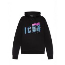 Dsquared Herren Blau Kapuzenfleece Langarm Sweatshirt, Größe L