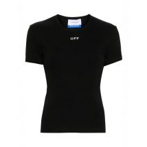 Off-White OffWhite Damen Shirt Schwarz Kurzarm Rundhals, Größe 42_IT