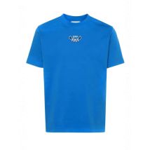 Off-White Herbstliches Offwhite Herren TShirt in Azurblau au, Größe XL