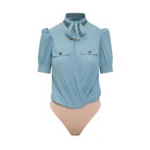 Elisabetta Franchi Bluse Azurblau 486624, Größe 42_IT