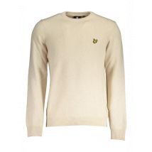 LYLE &amp| SCOTT Pullover Rundhals Langer Arm Beige mit Logo, Größe S