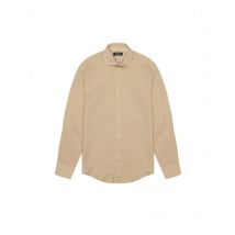 Yos Herrenhemd Frühling Sommer Beige Baumwolle Leinen, Größe XXL