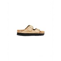Birkenstock Damen Herbst Pantoletten Beige - Bequeme Sohle 1, Größe 38