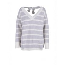 Lorena Antoniazzi Eleganter Damen V-Neck Streifenpullover, Größe 40