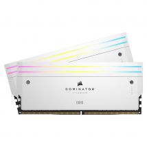 Corsair Dominator Titanium RGB 2x16Go DDR5 6600C32 - Blanc