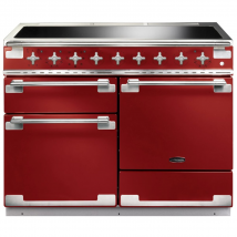 100380 ELISE 110cm Induction Range Cooker, Cherry Red/Brushed Nickel Trim