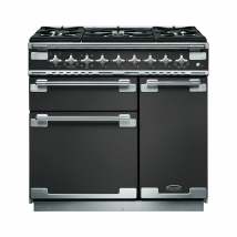 108470 ELISE 90cm Dual Fuel Range Cooker, Slate/Brushed Nickel Trim