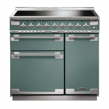 127200 ELISE 90cm Induction Range Cooker, Mineral Green/Brushed Nickel Trim