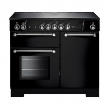 112820 KITCHENER 100cm Ceramic Range Cooker, Black/Chrome Trim