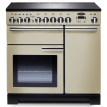97880 PROFESSIONAL Deluxe 90cm Induction Range Cooker, Cream/Chrome Trim
