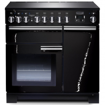 97870 PROFESSIONAL Deluxe 90cm Induction Range Cooker, Black/Chrome Trim