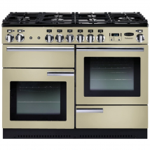 91670 PROFESSIONAL Plus 110cm Dual Fuel Range Cooker, Cream/Chrome Trim