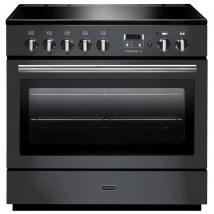124130 PROFESSIONAL Plus FX 90cm Induction Range Cooker, Slate/Chrome Trim