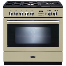 92740 PROFESSIONAL Plus FXP 90cm Dual Fuel Range Cooker, Cream/Chrome Trim