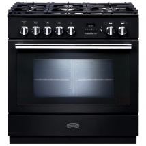 92730 PROFESSIONAL Plus FXP 90cm Dual Fuel Range Cooker, Black/Chrome Trim