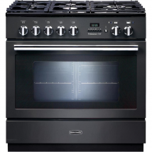 124140 PROFESSIONAL Plus FXP 90cm Dual Fuel Range Cooker, Slate/Chrome Trim