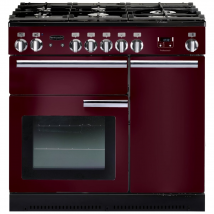 91940 PROFESSIONAL Plus 90cm Gas Range Cooker, Cranberry/Chrome Trim