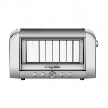 Vision Long Slot Toaster  Stainless Steel & Glass