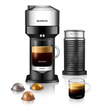 Nespresso Vertuo Next Deluxe Coffee Machine with Aeroccino, Chrome