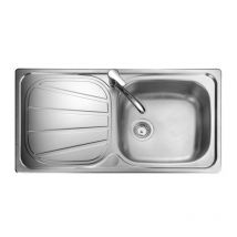 Baltimore Stainless Steel Inset Sink 1 Bowl Polished