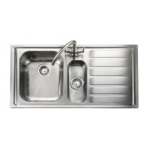 Manhattan Stainless Steel Inset Sink 1.5 Bowl Polished