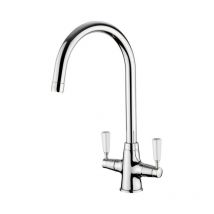 Aquaclassic 2 Dual Lever Monobloc Tap, Chrome/White