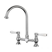 Belfast Dual Lever Bridge Tap, Chrome finish