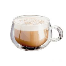 Double Walled Glassware 2 Piece Cappuccino Glass Set, 225Ml