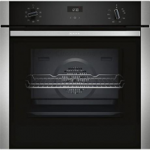 59.4cm Built In Electric CircoTherm Single Oven - Black/Steel