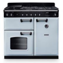 Classic 100cm Dual Fuel Cooker, Misty Blue/Chrome (2025)