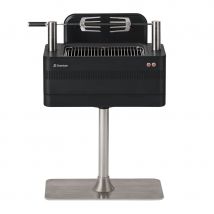 Fusion Electric Ignition Charcoal BBQ with pedestal - Matte Black