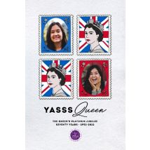 Stamped Jubilee Queen 30x20" (75x50cm) Photo Board Print, Home Décor Multi
