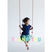 Bright Thank You 7x5" (18x13cm) Flat Card set of 20 (gloss cardstock), Card & Stationery square Multi