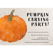 Pumpkin Carving 8x6" (20x15cm) Flat Card set of 20 (gloss cardstock), rounded corners, Card & Stationery Gray