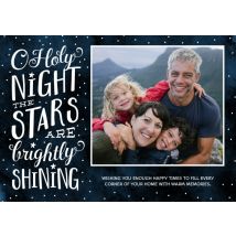O Holy Night 8x6" (20x15cm) Flat Card set of 20 (gloss cardstock), rounded corners, Card & Stationery Blue