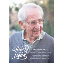 Honoring A Legend 8x6" (20x15cm) Flat Card set of 20 (gloss cardstock), rounded corners, Card & Stationery Blue