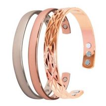 Easylife Copper And Magnet Bangle in Diamond