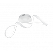 Plafoniera LED, metallo, bianco opaco, 60x22x18 cm, Perugia