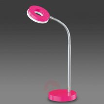 Różowa lampa stołowa LED RENNES