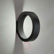 Czarny kinkiet LED Assolo w kształcie pierścienia