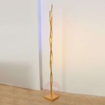 Lampa stojąca LED Silk, złoto płatkowe, ściemniacz