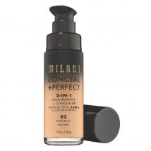 Milani Conceal & Perfect 2-In-1 Foundation + Concealer, Natural (30 ml)